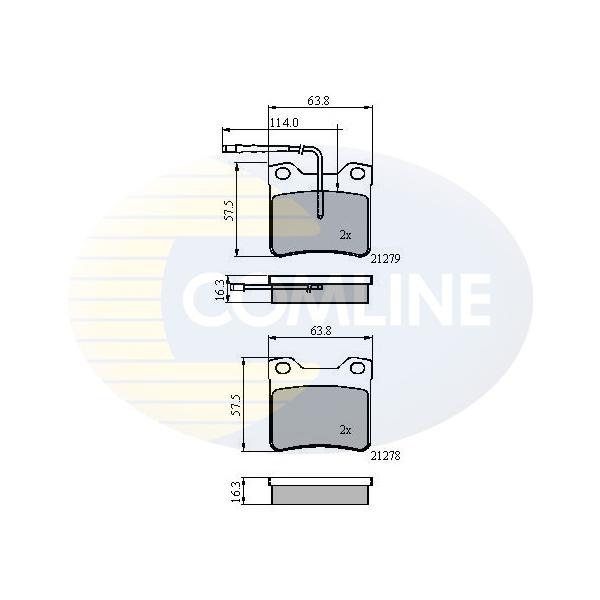COMLINE - CBP11060 (КОЛОДКИ PGT 406 03 - 04/605 89 - 99)