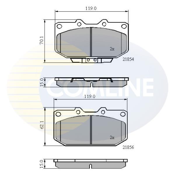COMLINE - CBP3829 (КОЛОДКИ NIS 300 ZX 90 - 97/SUB IMPREZA 98 -)