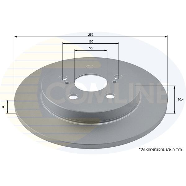 COMLINE - ADC01149V (ДИСК ТОРМ TOY PRIUS 1.8I 09- ЗАДН)