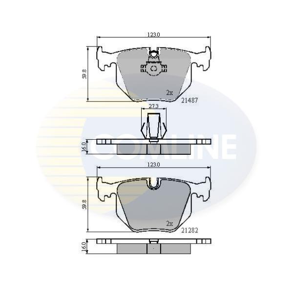 COMLINE - CBP01547 (КОЛОДКИ ЗАД LROV RANGE ROV III LM 3.0TD 02-12)