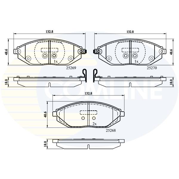 COMLINE - CBP32150 (КОЛОДКИ ПЕР CHV SPARK M300 1.0/1.2 10-)