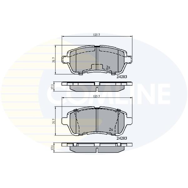 COMLINE - CBP01618 (Колодки тормозные передние Ford Fiesta 2008~, Mazda 2 2007~)