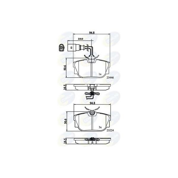 COMLINE - CBP11151 (КОЛОДКИ ЗАД VW T4 97-/SHARAN)