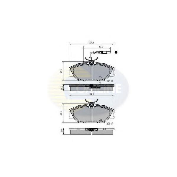 COMLINE - CBP1526 (КОЛОДКИ DAE LUBIN 97 -/REN ESPACE 91 - 96/LAGUNA 93 - 01/MEGANE 96 - 03/SAFRANE)