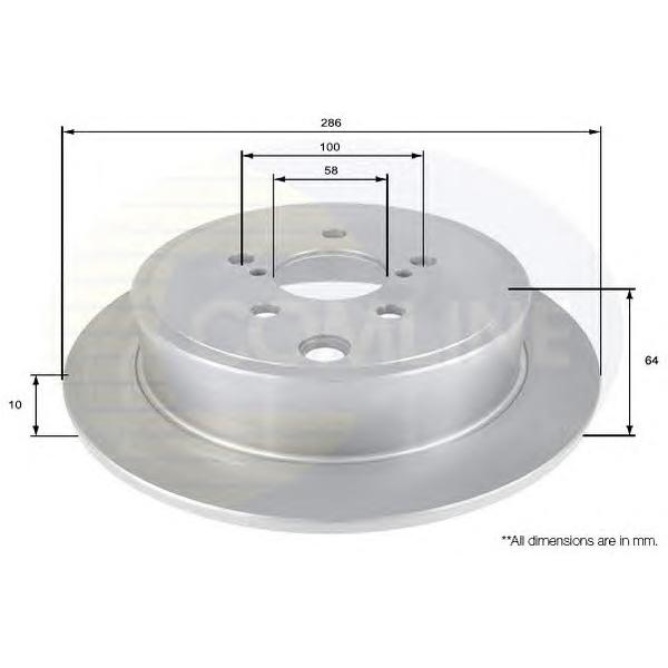 COMLINE - ADC0823 (ДИСК ТОРМ SUB FORESTER/IMPREZA/LEGACY/OUTBACK 08- ЗАД НЕ ВЕНТ 286X10)