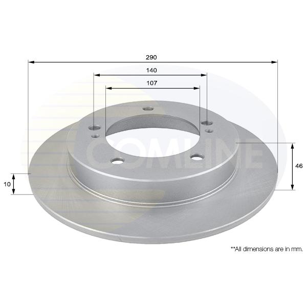 COMLINE - ADC0902 (ДИСК ТОРМ SUZ JIMNY 98- 1.3/1.9 TD 88-/VITARA 1.6/1.6/1.9 D 88-98 (С ПОКРЫТИЕМ))