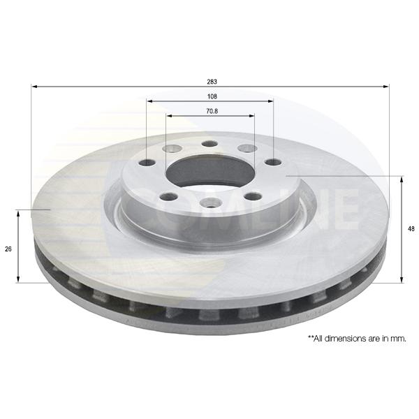 COMLINE - ADC2725V (ДИСК ТОРМ CIT C4 13- (С ПОКРЫТИЕМ))