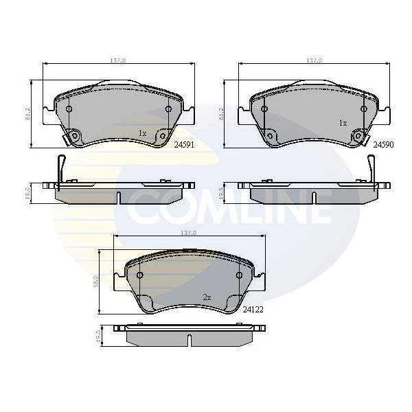 COMLINE - CBP31576 (КОЛОДКИ ПЕР TOY AURIS 07-)