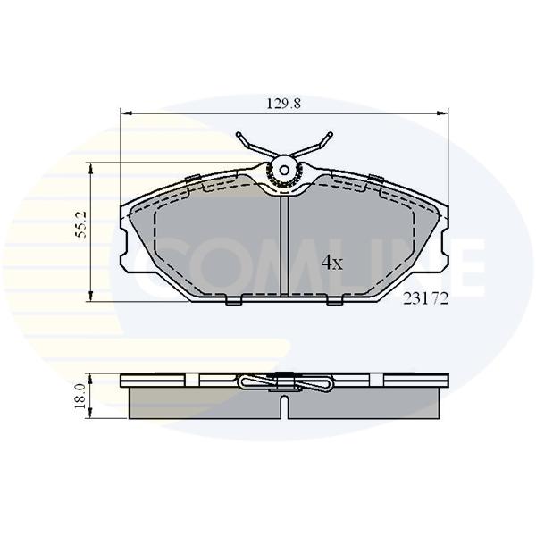COMLINE - CBP0526 (КОЛОДКИ ПЕР REN CLIO II SPORT/LAGUNA 99-01/MEGANE 98-03)