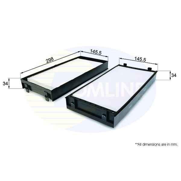 COMLINE - EKF171 (ФИЛЬТР САЛОНА BMW E70/E71 3.0CI/4.4/4.8/3.0D/SD 07-)