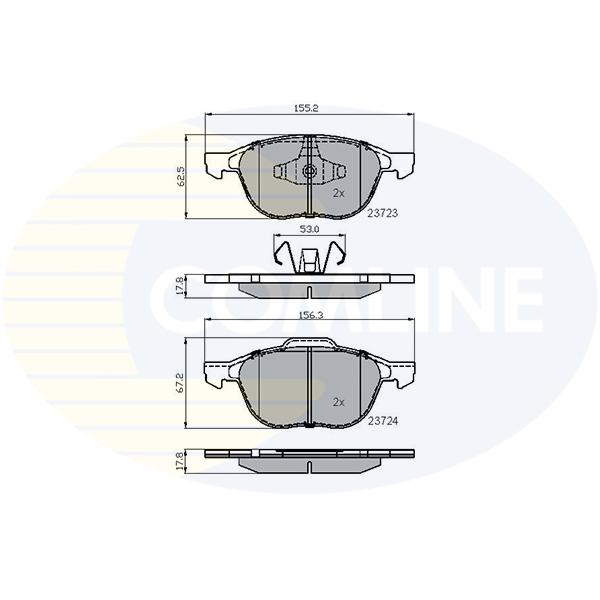 COMLINE - CBP01323 (КОЛОДКИ ПЕР FRD KUGA 08-/MAZ 3 03-/5 05-)