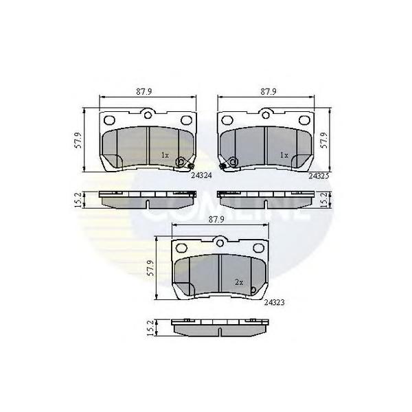 COMLINE - CBP31729 (КОЛОДКИ ЗАД LEX GS/IS 1.8/2.2/2.5/3.0/3.5/4.3/4.6 05-)
