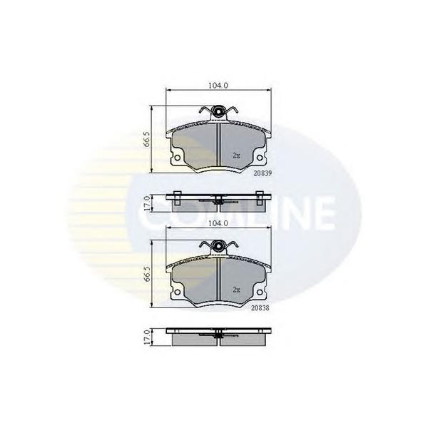 COMLINE - CBP4137 (КОЛОДКИ ALFA 145 94 -96/146 94 - 96/155 92 - 97/SPIDER 95 - 98/AUTO BIANCHI Y10 8)