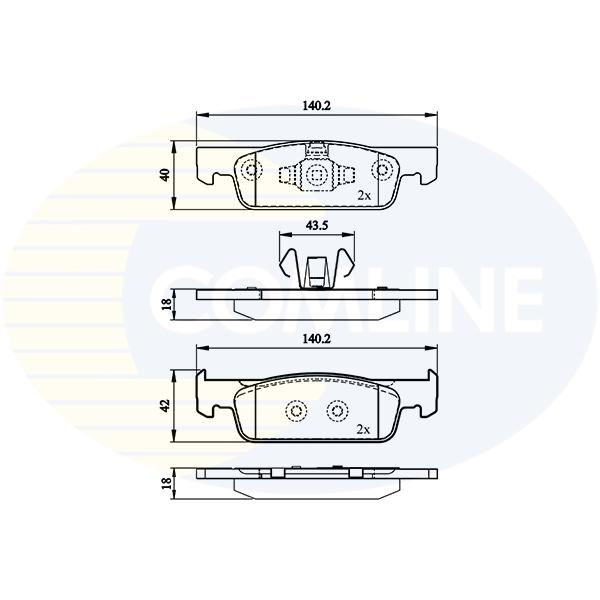 COMLINE - CBP02144 (КОЛОДКИ DAC LOGAN 12-,DAC SANDERO 12- REN CLIO IV  12-)