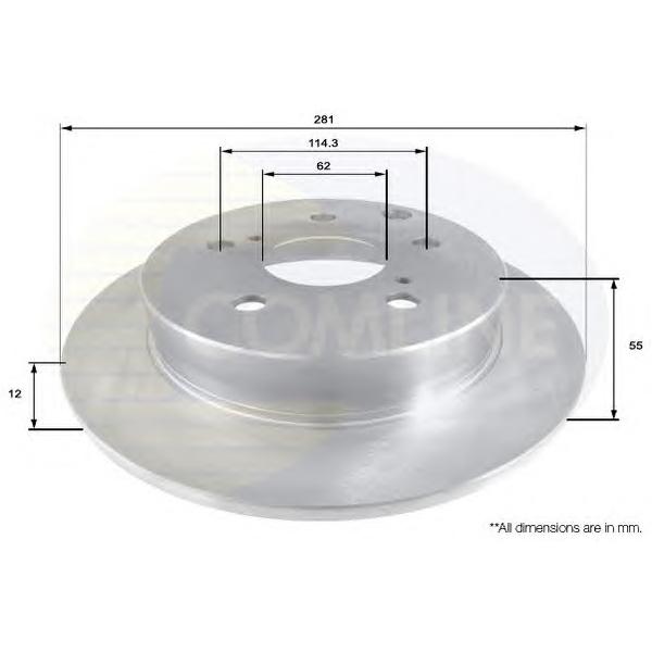 COMLINE - ADC01137 (ДИСК ТОРМ Toyota RAV4 06 -> (С ПОКРЫТИЕМ))