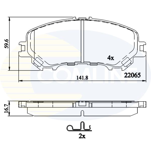 COMLINE - CBP32304 (КОЛОДКИ ТОРМ ПЕР Nissan X-Trail 13-)
