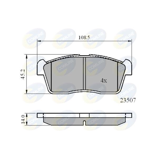COMLINE - CBP01113 (КОЛОДКИ ПЕР DAI COPEN 0.7/1.3 03-/SIRION 1.0/1.3 05-/YRV 02-/SUB JUSTY 03-/SUZ IGNIS 03-)