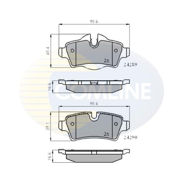 COMLINE - CBP01759 (КОЛОДКИ ЗАД MINI COOPER/ONE 06-)