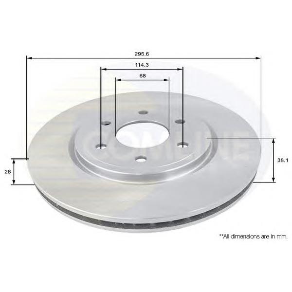 COMLINE - ADC0270V (ДИСК ТОРМ NIS PATHFINDER 2.5DCI 05- 16 WHEELS ПЕР (С ПОКРЫТИЕМ))
