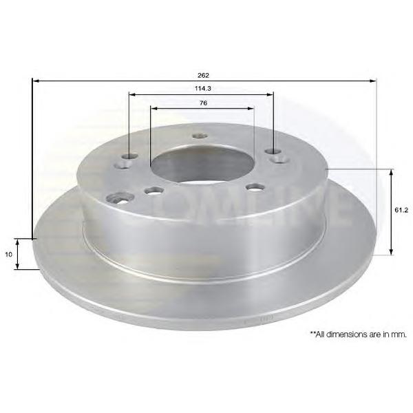 COMLINE - ADC1066 (ДИСК ТОРМ Hyundai Sonata 05 ->, XG30 00 ->, Kia Magentis 06 ->, Sportage 04 ->)