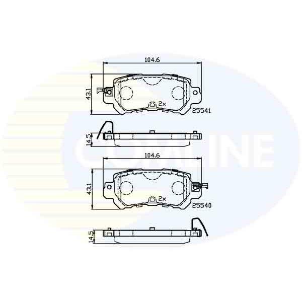 COMLINE - CBP32241 (КОЛОДКИ ЗАД MAZ CX5 2.0/2.2D 11-)