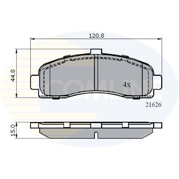 COMLINE - CBP0508 (КОЛОДКИ ПЕР NIS MICRA 1.0-1.4/1.5D 92-03)