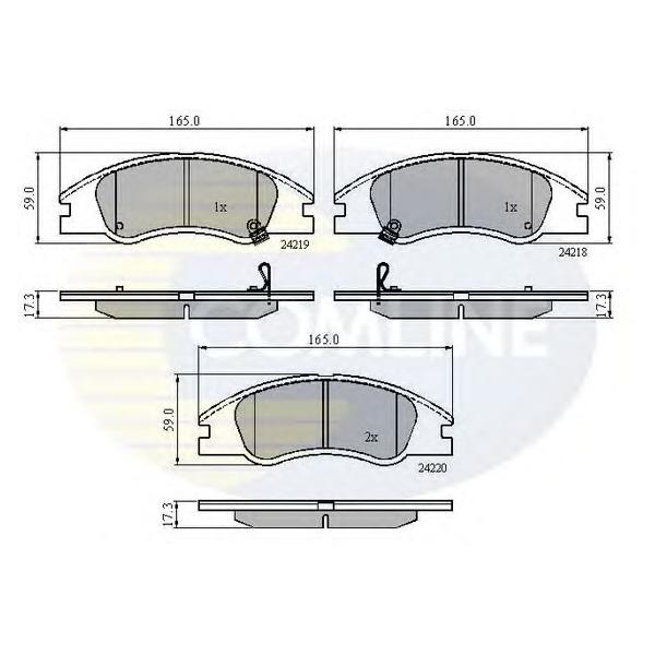 COMLINE - CBP31321 (КОЛОДКИ ПЕР KIA CERATO 1.5CRDI/1.6CRDI/2.0/2.0CRDI 04-)