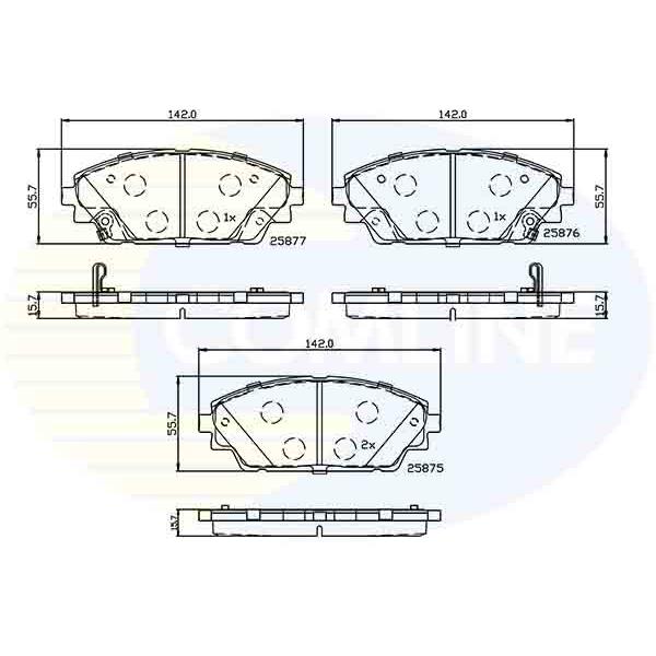 COMLINE - CBP32242 (КОЛОДКИ ПЕР MAZ 3 (BM) 1.5/2.0/2.2D 13-/CX-3 2.0/1.5D)