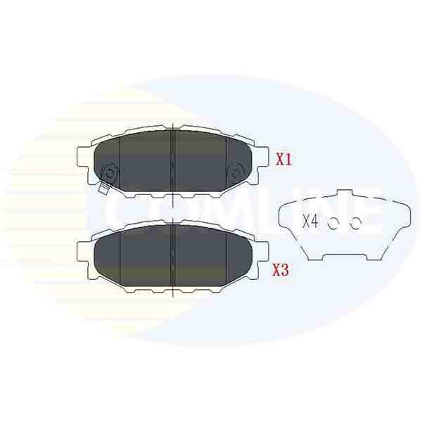 COMLINE - CBP36052 (КОЛОДКИ ЗАД SUB LEGACY IV 03-/ LEGACY IV УНИВЕРСАЛ 03-/ OUTBACK 03-)