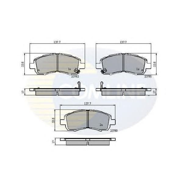 COMLINE - CBP3757 (КОЛОДКИ SUB IMPREZA 92 -/LEGACY 94 - 03)