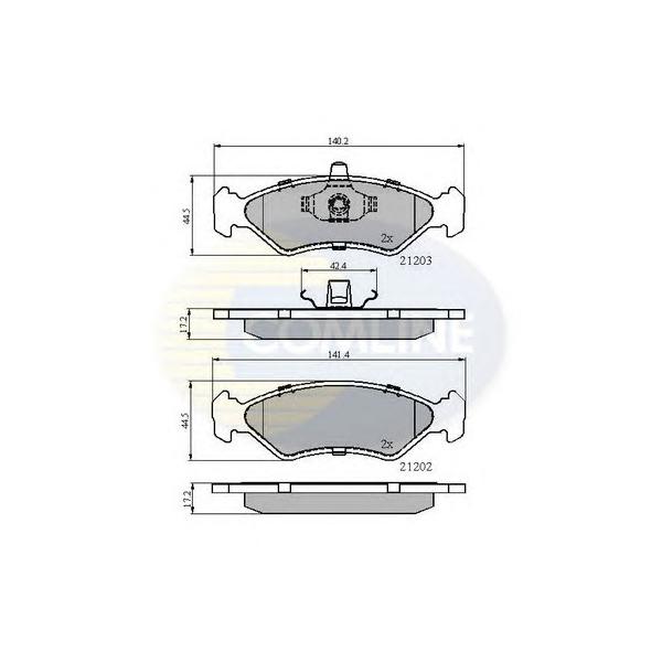 COMLINE - CBP0876 (КОЛОДКИ ПЕР FRD FIESTA 89-02)
