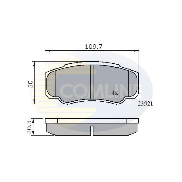 COMLINE - CBP01042 (КОЛОДКИ CIT RELAY VAN 96 - 06/FIAT COMMERCIAL DUCATO 01 -/PGT COMMERCIAL BOXER VAN)
