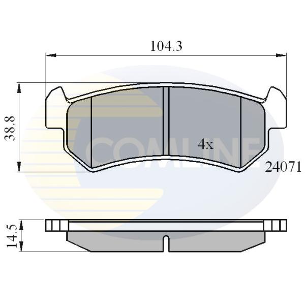 COMLINE - CBP01191 (КОЛОДКИ ЗАД CHV LACETTI 05-/ NUBIRA СЕДАН 05-/ NUBIRA УНИВЕРСАЛ 05-/ DAE)