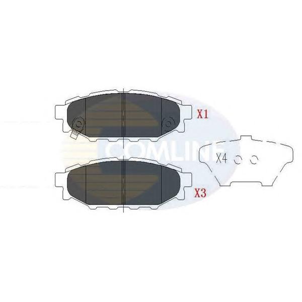 COMLINE - CBP36052 (КОЛОДКИ ЗАД SUB LEGACY IV 03-/ LEGACY IV УНИВЕРСАЛ 03-/ OUTBACK 03-)