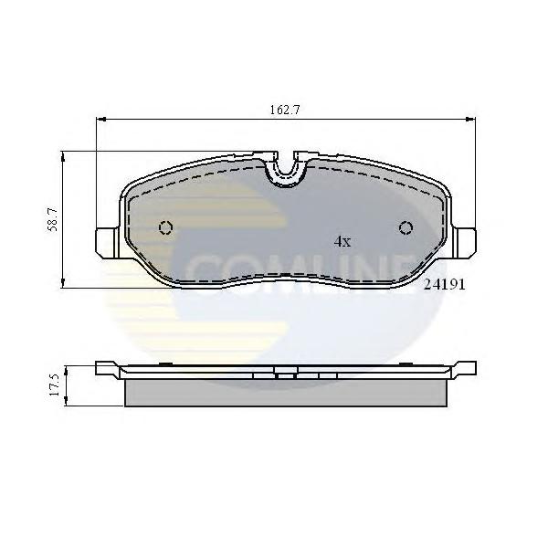 COMLINE - CBP01533 (КОЛОДКИ ПЕР LROV DISCOVERY/RANGE ROVER SPORT 4.4/5.0/2.7TD/3.0TD 02-)