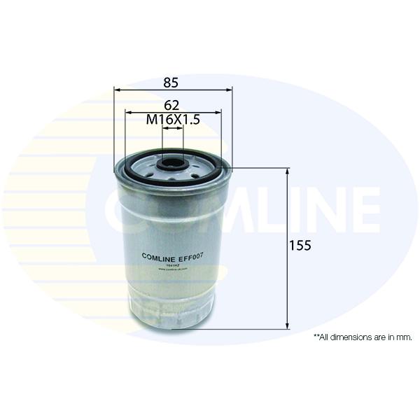 COMLINE - EFF007 (ФИЛЬТР ТОПЛ VW 1.5D/1.6D/TD FIAT DUCATO 1.9D/TD/2.5TD/2.8D -02)