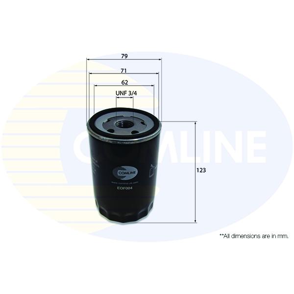 COMLINE - EOF004 (ФИЛЬТР МАСЛ DODGE NITRO 07-/FRD FIESTA V/FUSION/PUMA 1.6 16V/1.7 16V 97-02 /JEEP CHEROKEE 3.7V6 01-)