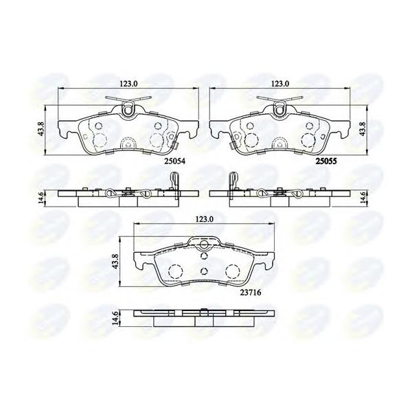 COMLINE - CBP32204 (КОЛОДКИ ЗАД HON CIVIC IX 1.4/1.8I-VTEC/1.6/2.2I-DTEC 12-)