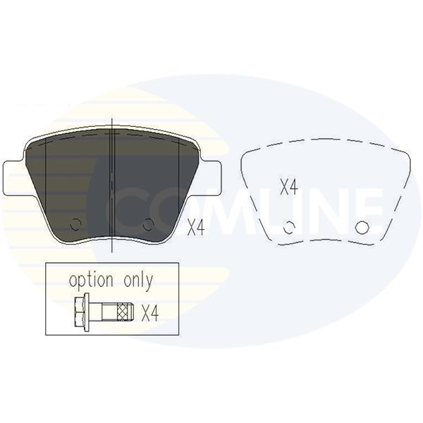 COMLINE - CBP02022 (КОЛОДКИ ЗАД VW GOLF V/VI/TOURAN/SKO SUPERB/YETI 1.2TSI-2.0TSI/TDI 05-)