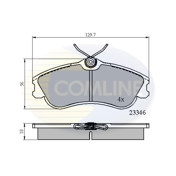 COMLINE - CBP0892 (КОЛОДКИ ПЕР CIT XSARA/PICASSO/PGT 206 1.6/1.8 16V/2.0HDI 99-)