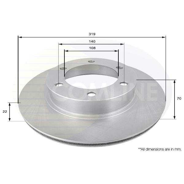 COMLINE - ADC0184V (ДИСК ТОРМ TOY LAND CRUISER(J90) 96- ПЕР)
