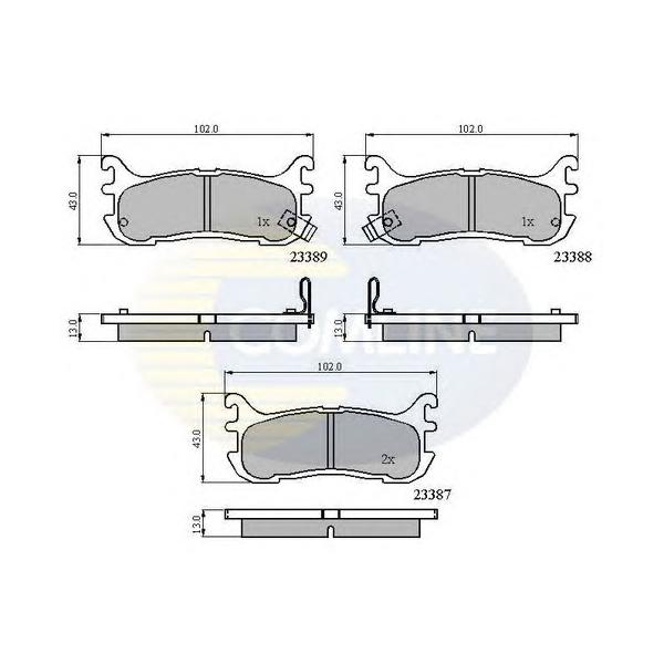 COMLINE - CBP3822 (Колодки тормозные дисковые)