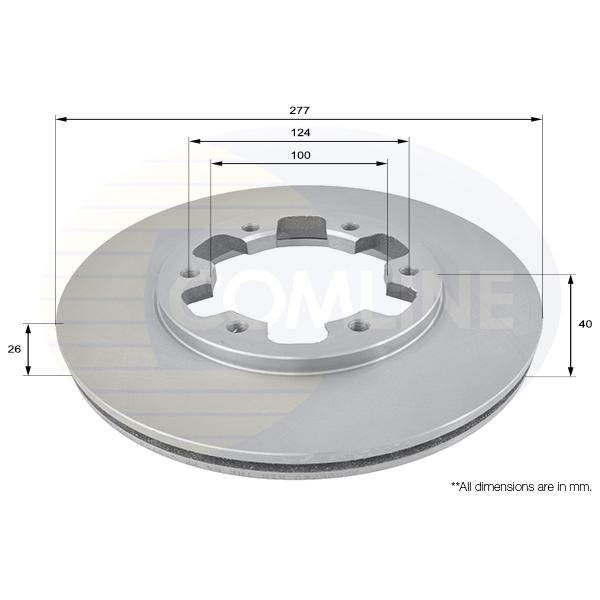 COMLINE - ADC0238V (ДИСК ТОРМ NIS TERRANO II 3.0DT 02- ПЕР (С ПОКРЫТИЕМ))