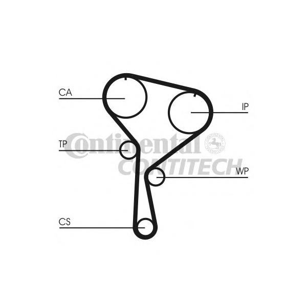 CONTITECH - CT1035K2 (Ремень ГРМ [123 зуб.] + ролик)