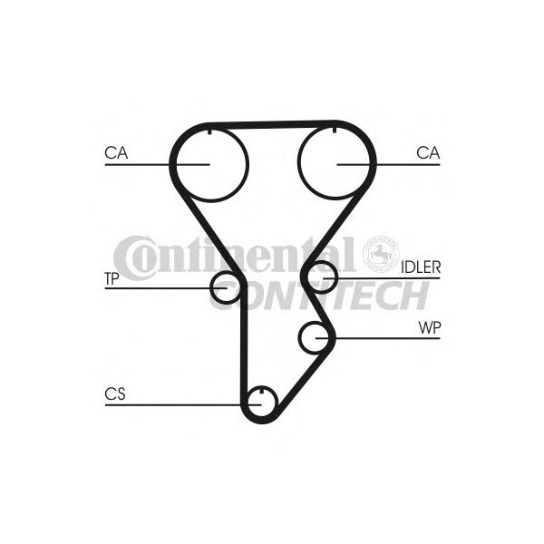 CONTITECH - CT790 (Ремень ГРМ KIA 2.0 94-03 / MAZDA 2.0 87-92 (168x24.5))