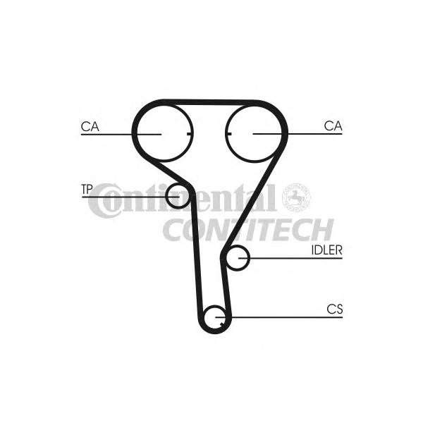 CONTITECH - CT1077 (Ремень ГРМ для Opel Astra G, Astra H, Astra J 1.6/1.6T/1.8(Z18XER))