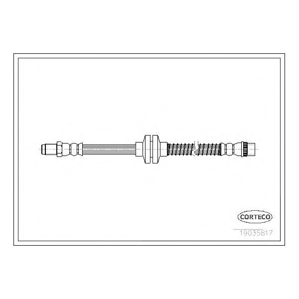 CORTECO - 19035817 (Шланг тормозной передн RENAULT: Grand Scenic (JMO/1) 2.0 dci 11.05-)