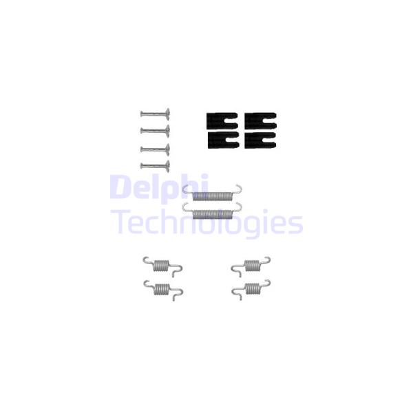 DELPHI - LY1338 (Установочный комплект пружин барабанных колодок 170x32 для Toyota Corolla _E12_ 2001~2007)
