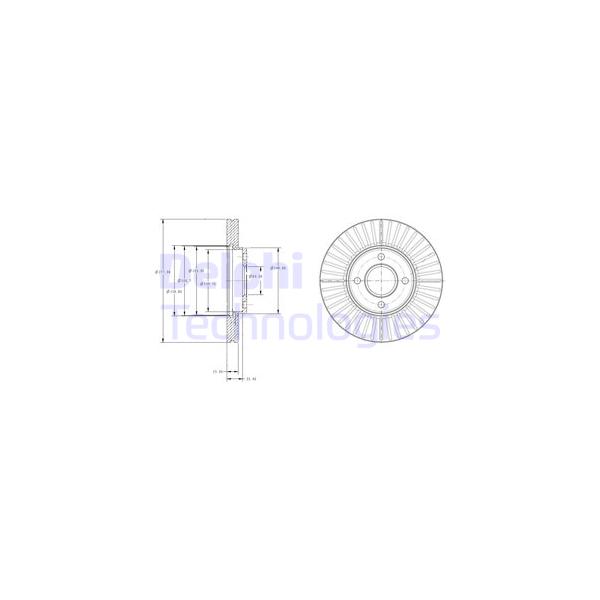 DELPHI - BG4117 (Диск тормозной (2шт/уп) FR)
