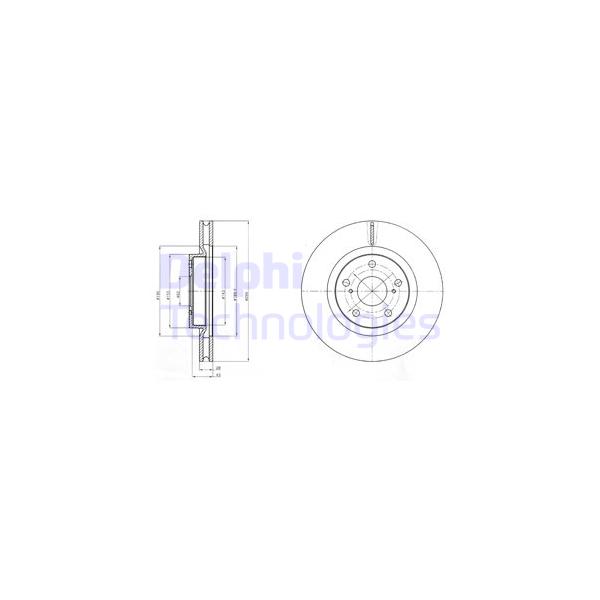 DELPHI - BG4192 (Диск тормозной передний Ø296x28)